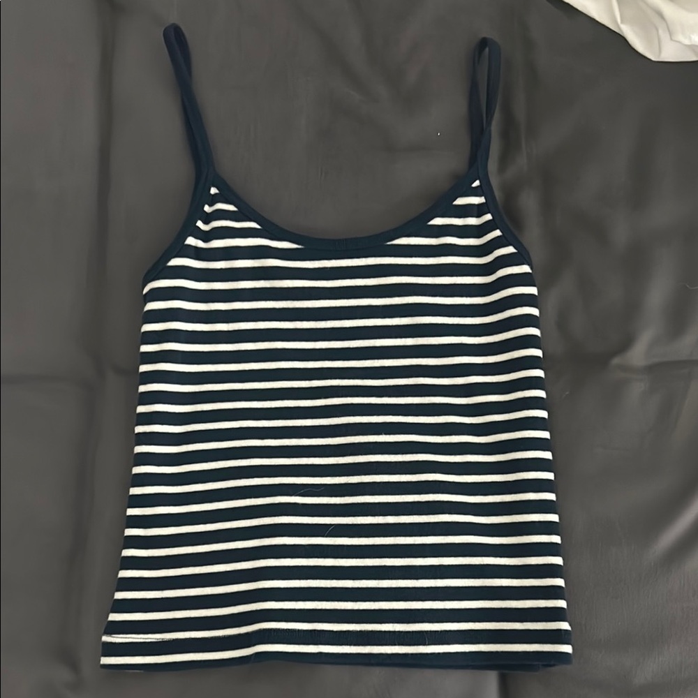 Striped Navy and White Women's Top